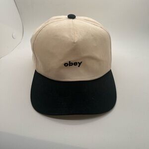 Obey Beige and Black Cap